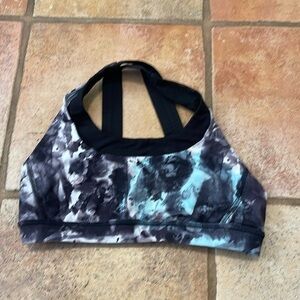 Lululemon watercolor rose print sports bra size 8